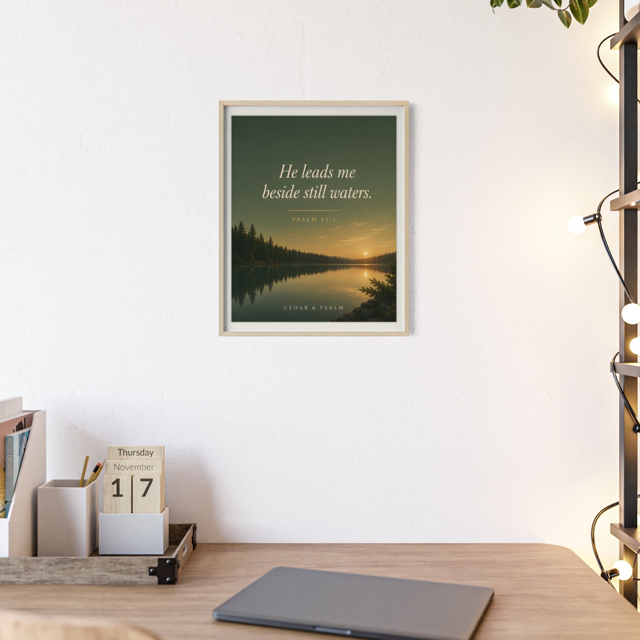 Still Waters — Framed Print | Psalm 23 Wall Art