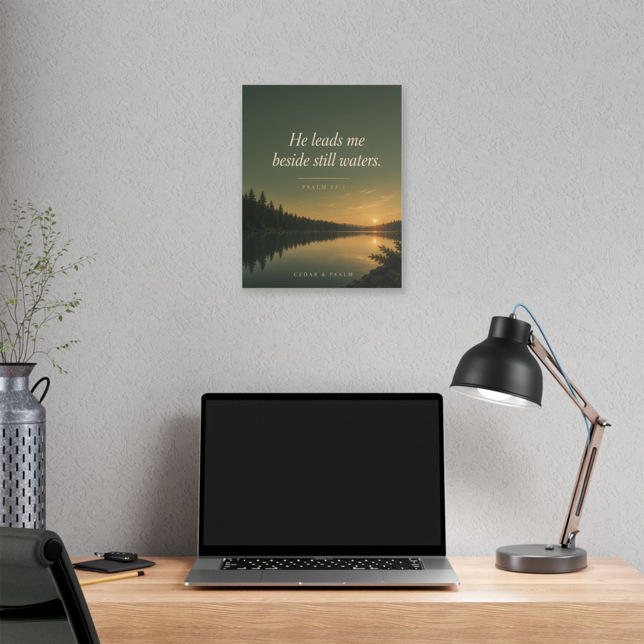 Still Waters — Gallery-Wrap Canvas | Psalm 23 Wall Art
