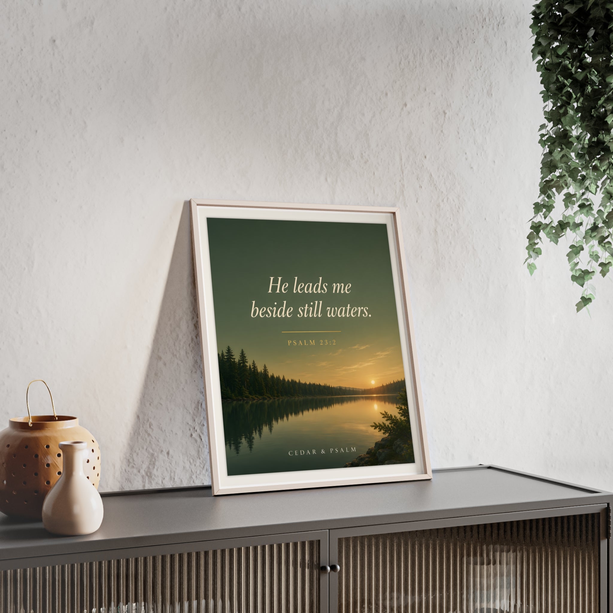 Still Waters — Framed Print | Psalm 23 Wall Art