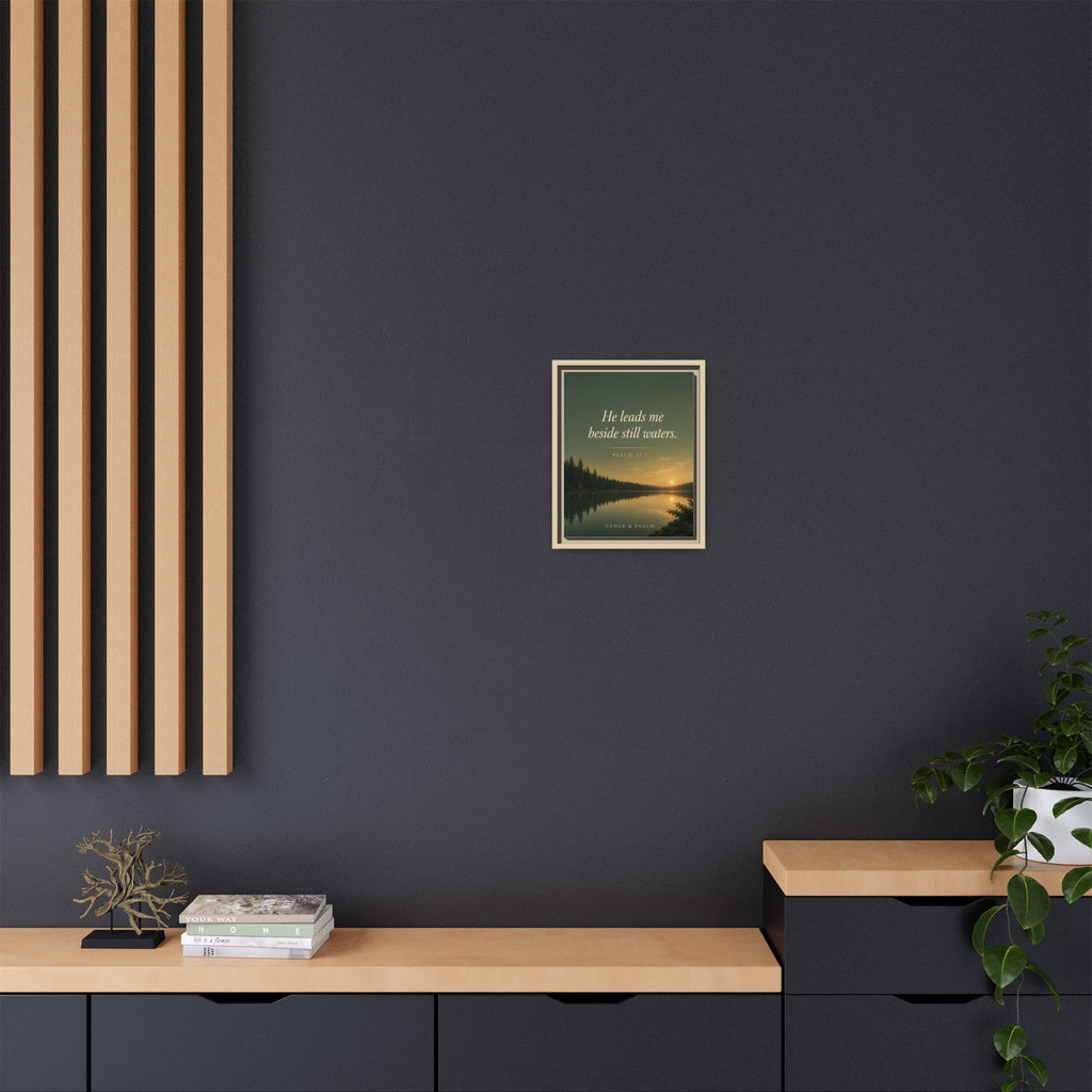 Still Waters — Framed Canvas | Psalm 23 Wall Art