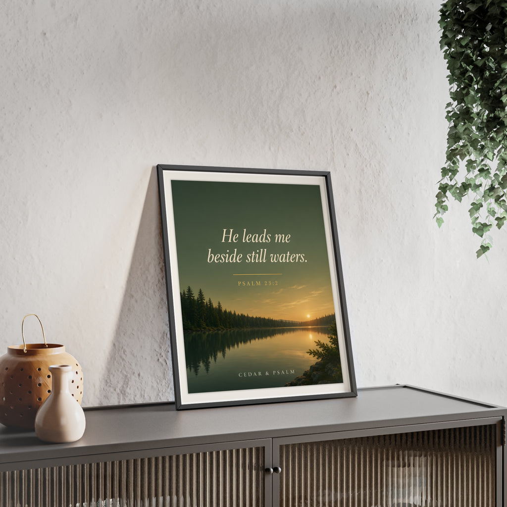 Still Waters — Framed Print | Psalm 23 Wall Art