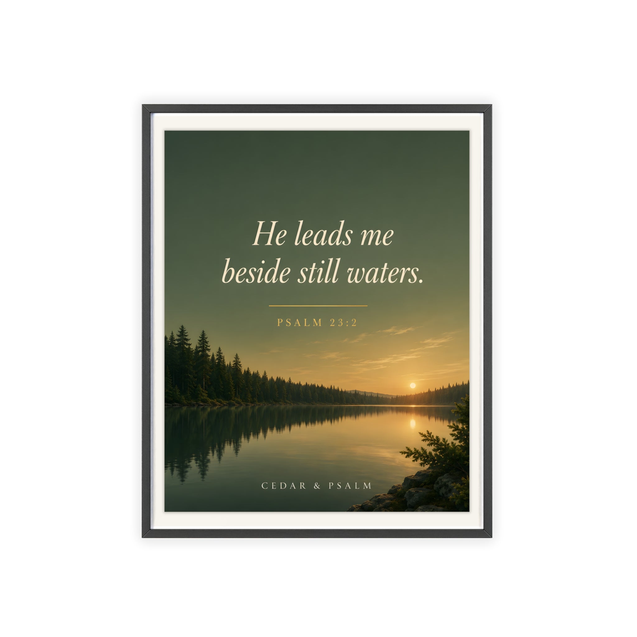 Still Waters — Framed Print | Psalm 23 Wall Art