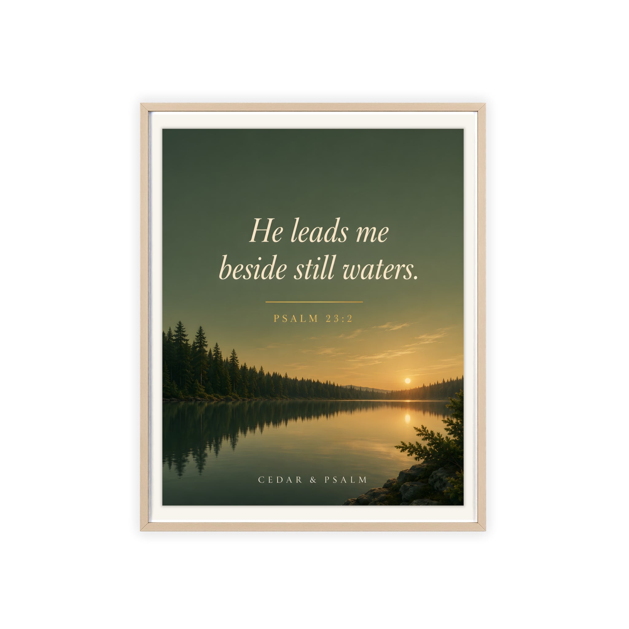 Still Waters — Framed Print | Psalm 23 Wall Art
