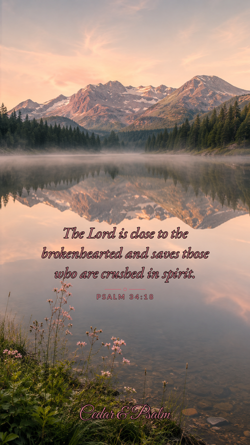 Psalm wallpaper for a broken heart