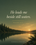 Still Waters — Psalm 23 Art Print